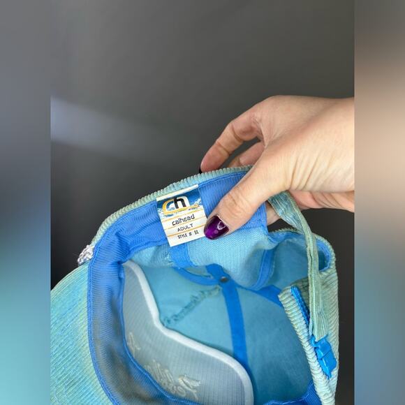 Light blue- Pebble Beach - rope cap- vintage - some staining corduroy -1970s - Picture 3 of 10